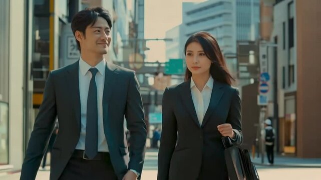 営業する会社員