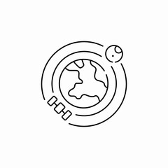 moon satellite icon sign vector