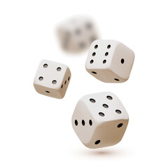 Falling dice. 3D gambling and game design