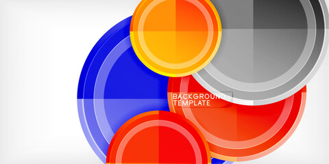 Obraz premium Minimal geometric abstract background. Circle triangle design