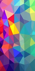 Fototapeta premium Abstract geometric shapes in vibrant colors forming a digital mosaic, futuristic, concept, design