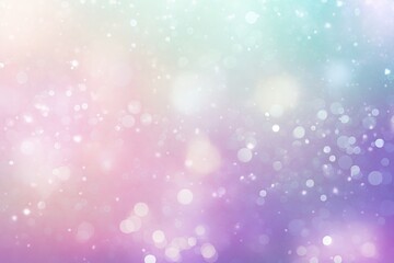 Obraz premium Abstract blurred background with circle bokeh and flare, light purple, green pastel gradient colors, festive backdrop for design for banners, marketplace, presentations, posters and invitations