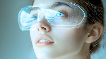Global metaverse connection held by businesswoman, virtual internet tech concept with futuristic overlay