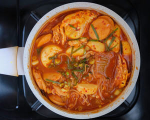 Homemade korean food, Kimchi Sundubu Jjigae
