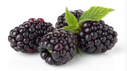 Blackberry isolated on white background.