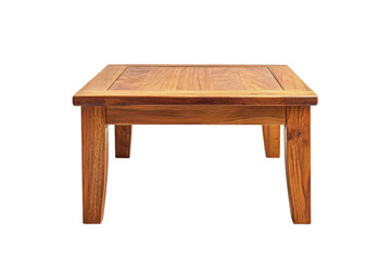 Wooden Coffee Table isolated on white background. PNG Transparent