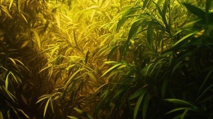 Vibrant Mango Clusters in Jungle Light