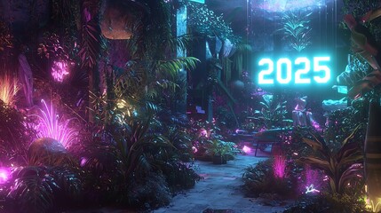 Obraz premium Happy New Year 2025
