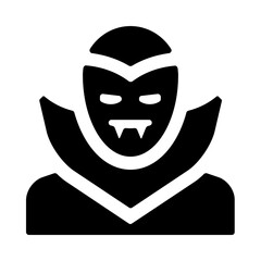 Vampire Dracula Solid Icon