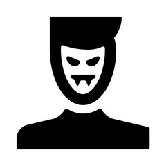 Vampire Dracula Solid Icon