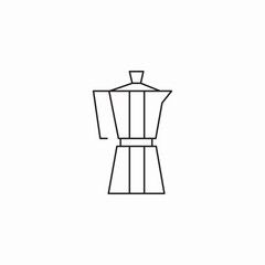 mettalic teapot icon sign vector