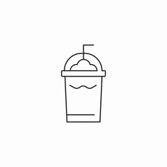 milkshake take away icon sign vector