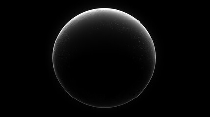 Obraz premium Dark Textured Sphere with Light Halo