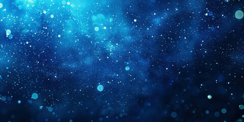 A blue sky with a lot of stars and a few clouds