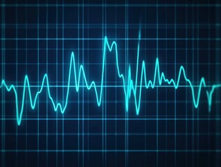 Digital Pulse Waveform Illustration in Blue