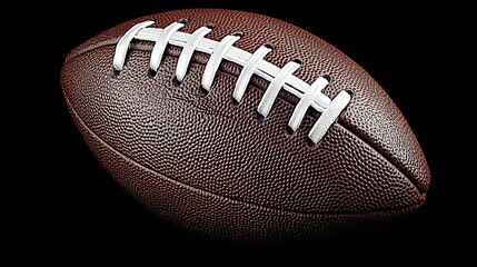 Fototapeta premium Close-Up of an American Football on a Black Background
