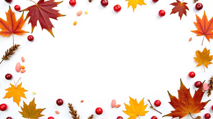 Obraz premium autumn leaves frame