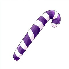 Fototapeta premium Stylish Purple and White Candy Cane
