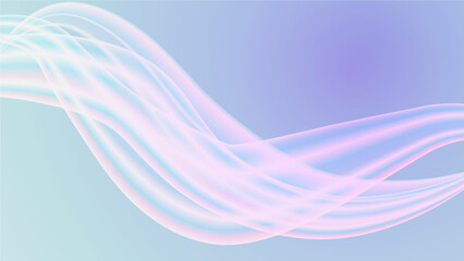 Pastel Pink Blue Green Wave Delicate Silk Background. Bright shiny wavy abstract background. Summer motives.
