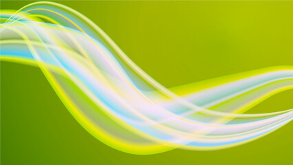 Pastel Pink Blue Green Wave Delicate Silk Background. Bright shiny wavy abstract background. Summer motives.