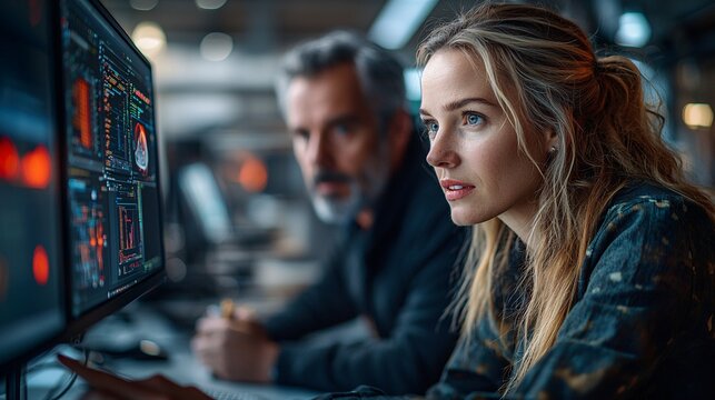 Skilled IT Consultant Troubleshooting Software in Modern Office