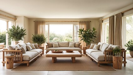 Cozy and Inviting Living Room Interior Design with Modern Aesthetic