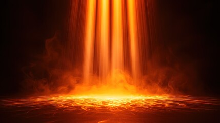 Fototapeta premium Ethereal Light Beams in Dark Atmosphere