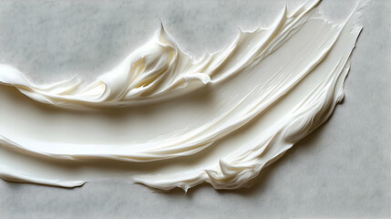 Abstract White Paint Swirl Illustration