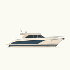 Naklejka premium Luxury Yacht Illustration