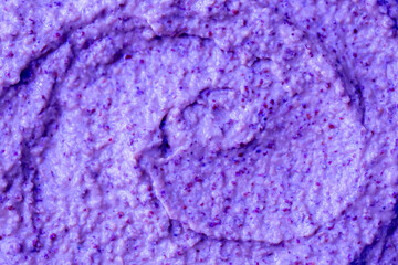 Lilac berry yogurt ice cream with blueberries, blackberries and bilberries. Fresh fruit and berry...