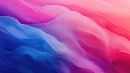 Obraz premium A vibrant blend of pink, blue and purple creating an energetic abstract wave pattern. Can be used for various applications such as backgrounds or logos.