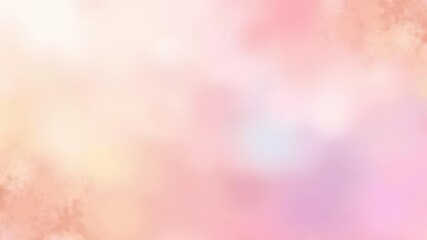 Fototapeta premium Abstract gradient background featuring a blend of fuzzy pink, blue, and yellow hues, whimsical