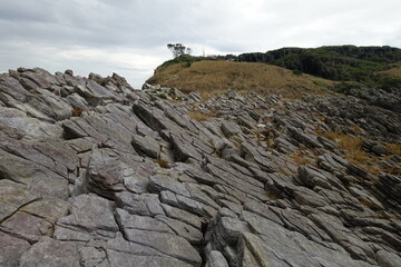 岩場から草原への道のり