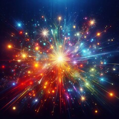 Naklejka premium Background of sparks and glimmers for festive design