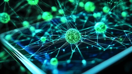 Abstract neural texture featuring intersecting lines and nodes with soft illumination, capturing the essence of artificial intelligence networks