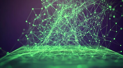 Abstract neural texture featuring intersecting lines and nodes with soft illumination, capturing the essence of artificial intelligence networks