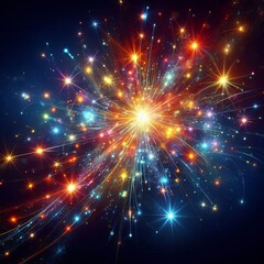 Fototapeta premium Background of sparks and glimmers for festive design