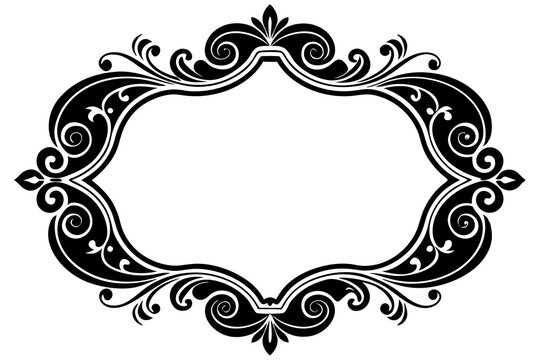recommend clip art: Vintage frame on white background.