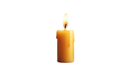 scented candle on a transparent background