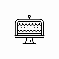 cake in stand icon sign vector