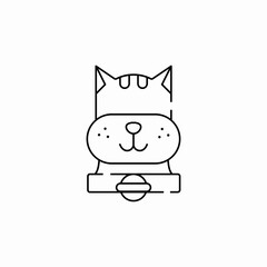 cat pet collar icon sign vector