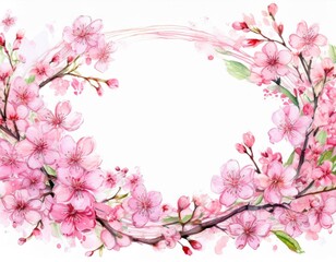 Fototapeta premium 桜 フレーム イラスト 素材