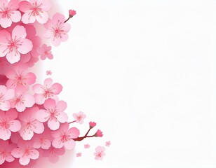 Fototapeta premium 桜 フレーム イラスト 素材