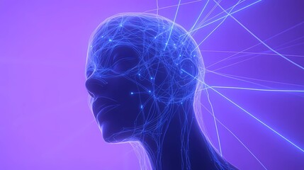 Glowing neural network texture with intersecting pathways and nodes, symbolizing data connectivity, artificial intelligence, and digital complexity