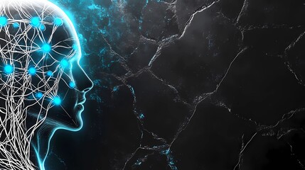 Glowing neural network texture with intersecting pathways and nodes, symbolizing data connectivity, artificial intelligence, and digital complexity