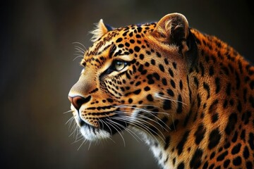 Obraz premium Leopard on the Prowl Stalking Prey in Low Angle Shot