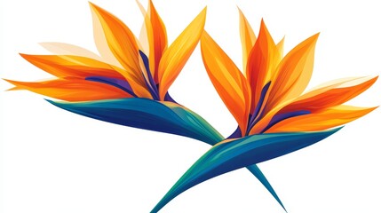 Vivid Paradise Bright Orange And