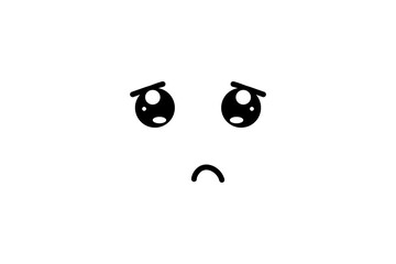 Fototapeta premium unique cartoon expression face. kawaii flat emoji isolated on wite background. handrawn emoji. Vector Illustration of Funny and Sad Faces with Sunglasses, Googly Eyes, and Various Mouths 