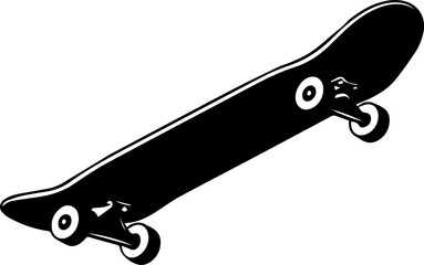 Illustration of skateboard silhouette. © nazar12