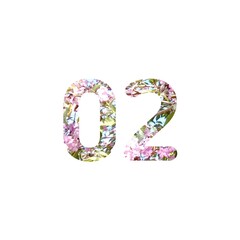 number design with white background